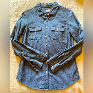 J. Crew Chambray Shirt with Buttons